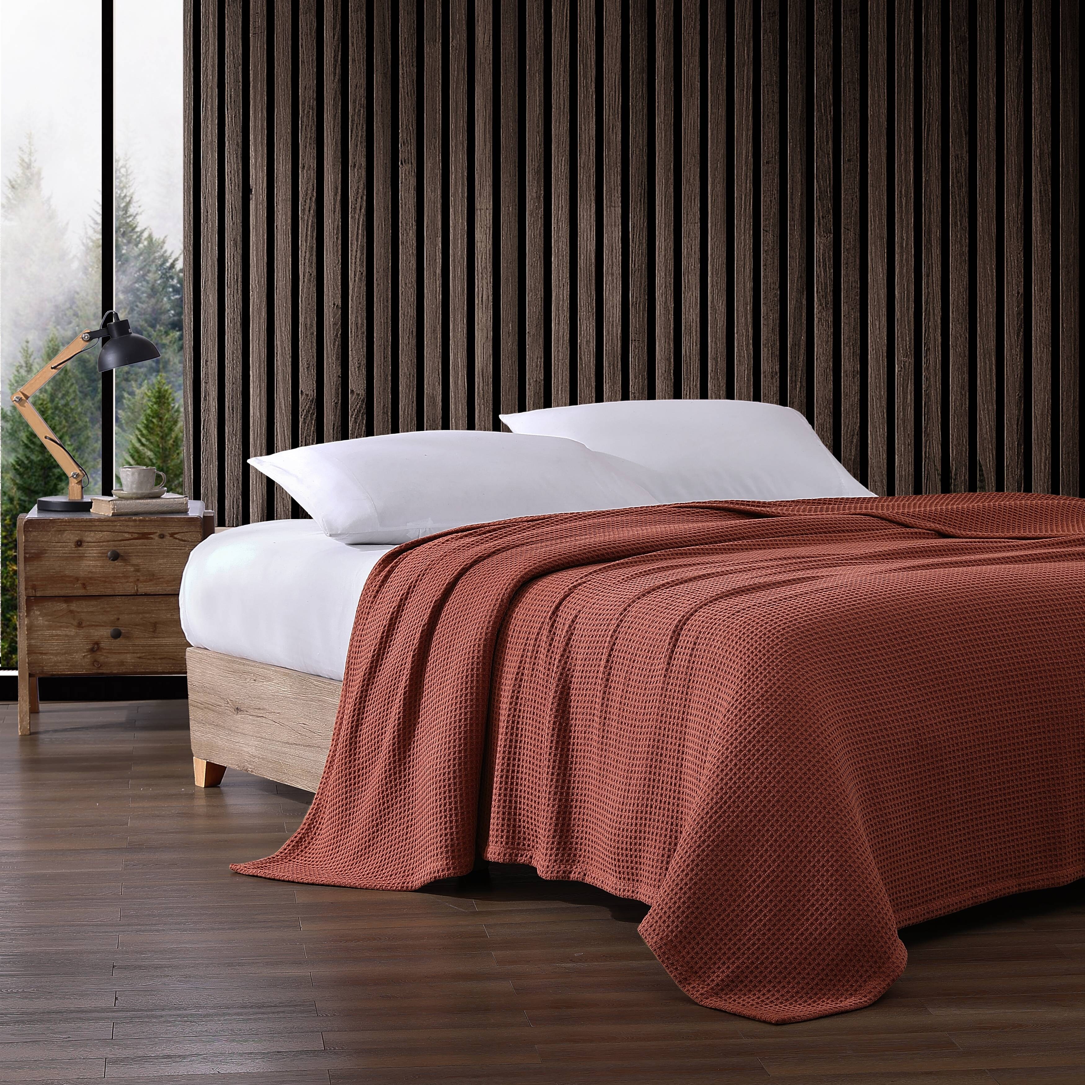 Eddie Bauer Solid Waffle Cotton Reversible Blanket Bed Bath Beyond 39027716