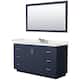 Option Dark Blue / White Quartz Top / Brushed Nickel