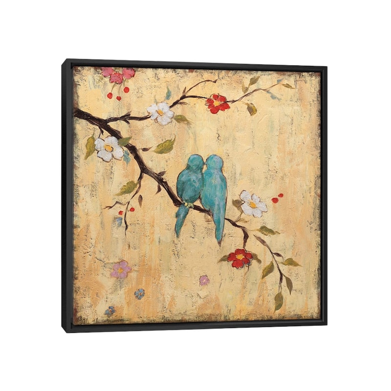 iCanvas "Love Birds II" by Katy Frances Framed Canvas Print - Black - 18x18