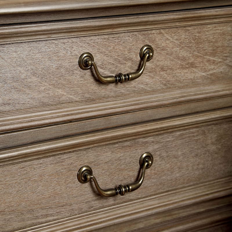 Fusi Rustic Natural Tone Solid Wood 5-Drawer Chest by Furniture of America