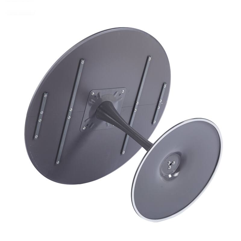 42.1"Tulip Table, Mid-Century Dining Table For 4-6 People - Round MDF Table Top (The Tabletop Consists Of Two Panels)