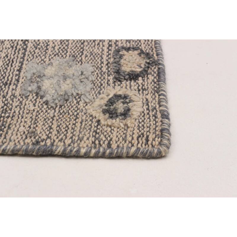 ECARPETGALLERY Hand-knotted Tangier Grey Wool Rug - 5'3 x 7'8