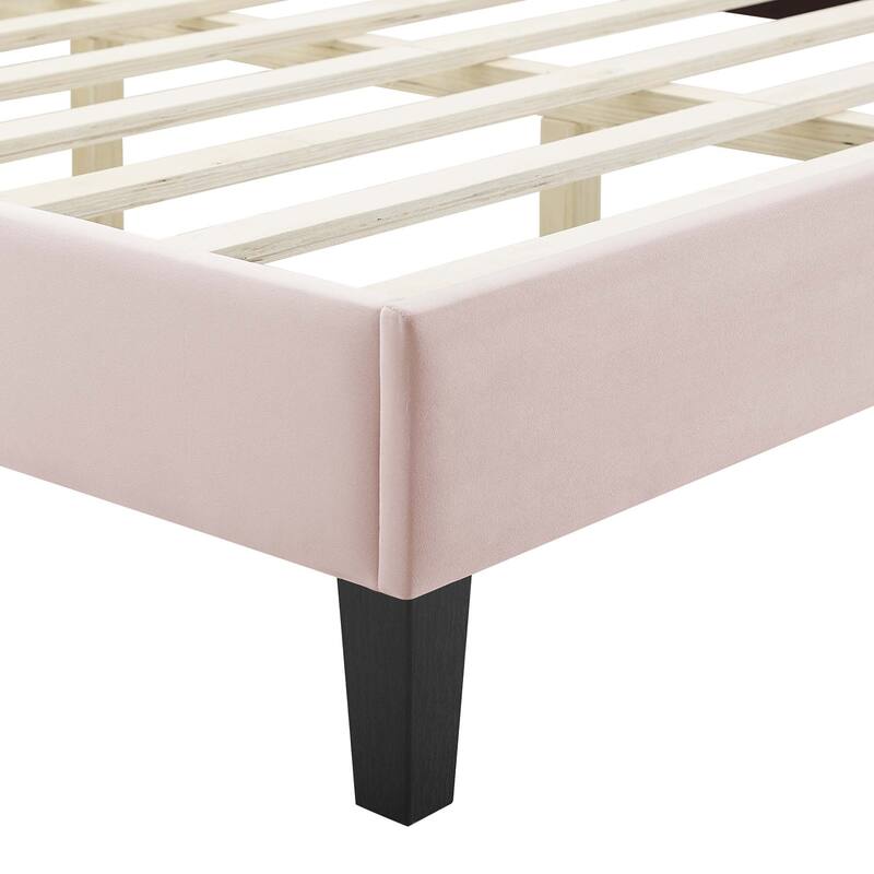 Elise Twin Performance Velvet Platform Bed