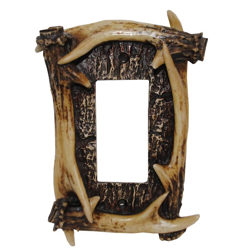 Paseo Road by HiEnd Accents Antler Wall Plate - Rocker-Single