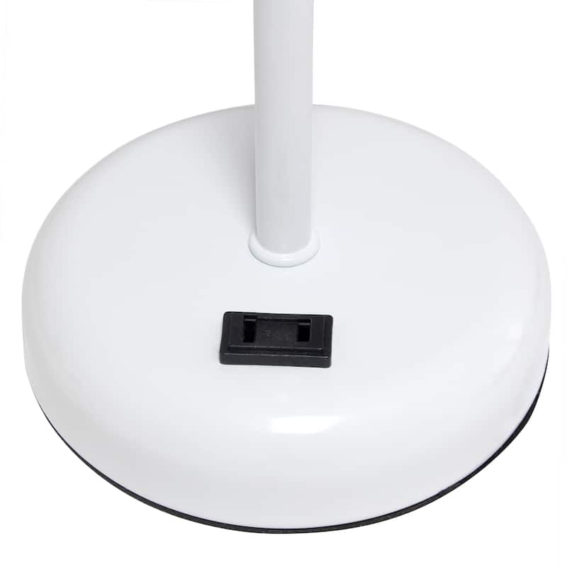 Simple Designs 19.5" 2 Pack Table Desk Lamp Set with Charging Outlet - 19.50