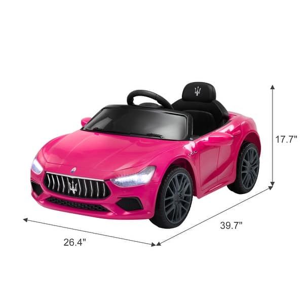 12V Kids Ride On Car, Licensed Maserati Electric Vehicle with Remote Control, 4 Wheels Suspension, Battery Powered Driving Toy