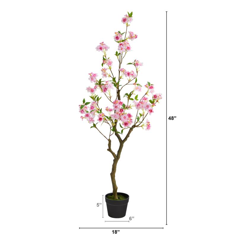 4' Cherry Blossom Artificial Plant - 6"
