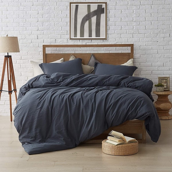 Duvet Cover - Natural Loft Queen - Faded Black
