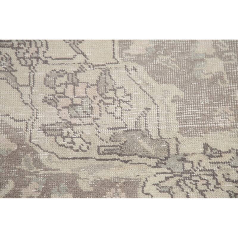 Hand Knotted Oriental 100% Wool Carpet Traditional Floral Beige & Ivories Tabriz Area Rug - 12' 6'' X 9' 6''