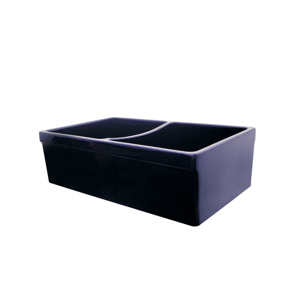 Whitehaus 33" Double Basin Reversible Fireclay Farm House Sink from