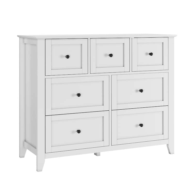 7-Drawer Dresser, Stylish Wood Storage Organizer