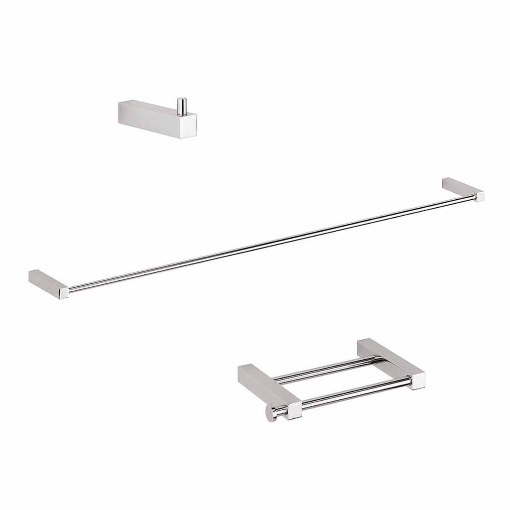 WS Bath Collections Iceberg Bathroom Accessory Package: Towel Bar,