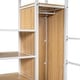 preview thumbnail 10 of 10, Full Size Metal Loft Bed with Built-in Work Station, Wardrobe, Storage Staircase and LED, White
