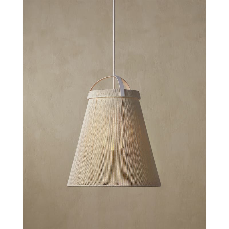 Currey & Company Parnell White Pendant - 37.5"h x 27.75"dia