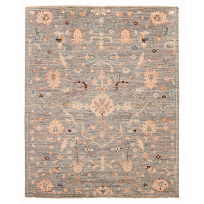 ECARPETGALLERY Hand-knotted Jules Serapi Grey Wool Rug - 8'0 x 9'10