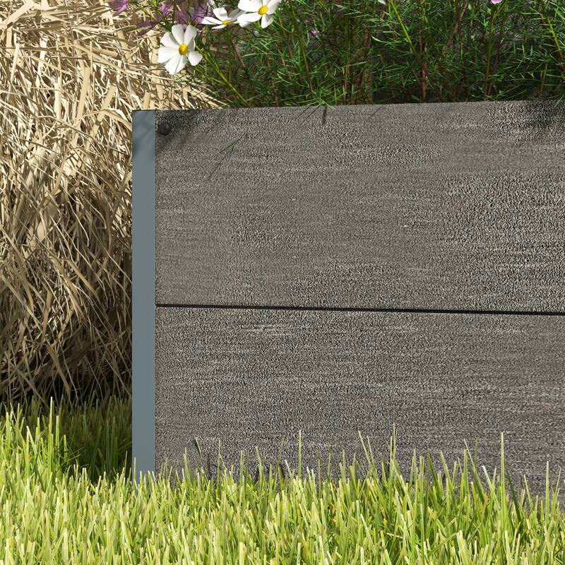 Outsunny Raised Garden Bed with Trellis for Climbing Plants, Planter Box with Drainage Gap, Freestanding Trellis Planter