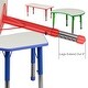 preview thumbnail 38 of 37, 23.625"W x 47.25"L Rectangle Plastic Activity Table Set with 6 Chairs