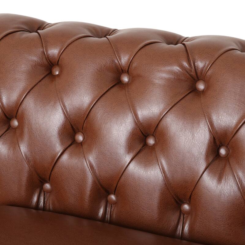 Castalia Chesterfield Tufted 7-seat Sectional Sofa by Christopher Knight Home - 114.00" L x 70.00" W x 31.50" H