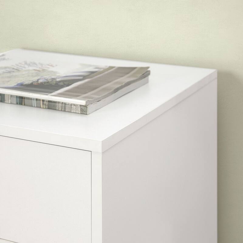 5 Drawers Chest, Wood Storage Dresser with Wheels, Craft Storage Organizer and Storage Drawer Office Drawer Unit