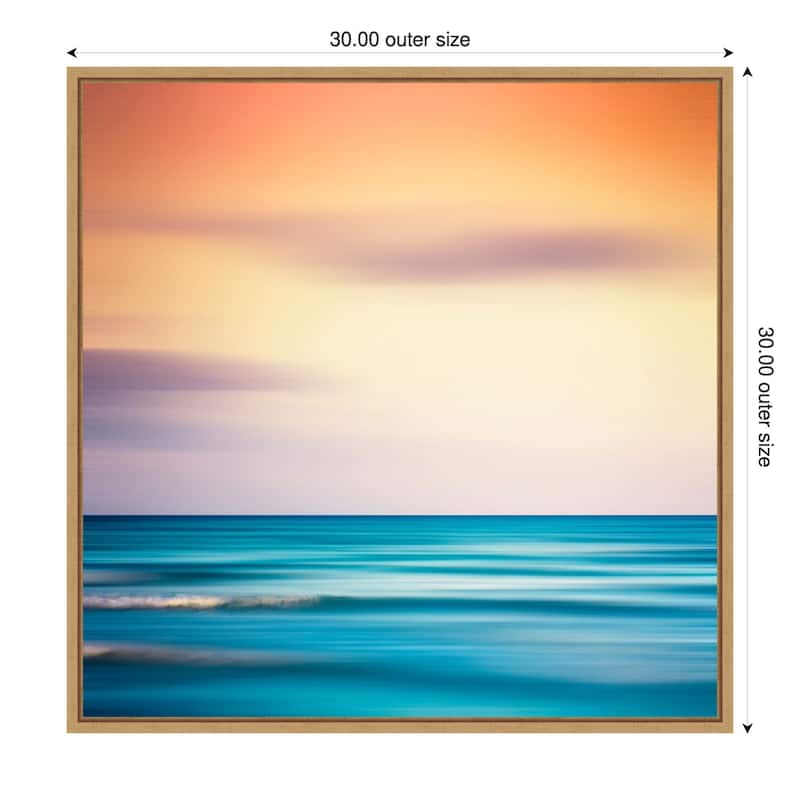 Sunset Shimmer by Dirk Wustenhagen Framed Canvas Wall Art Print - Sylvie Maple - 30 x 30 in