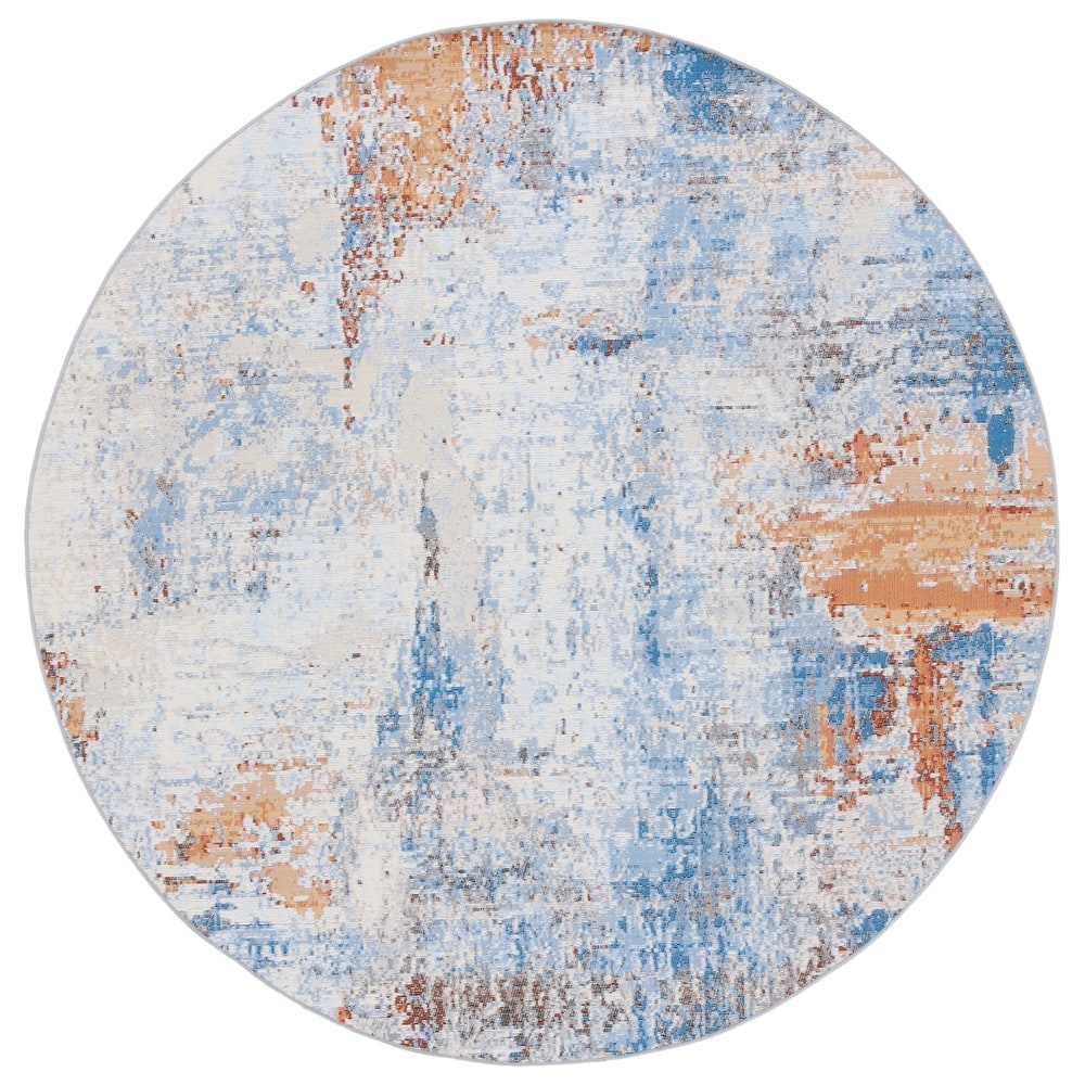 SAFAVIEH Barbados Svata Modern Abstract Waterproof Patio Backyard Rug