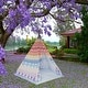 preview thumbnail 1 of 3, 8' Extra Large Teepee Play Tent - indian tribe color mix Red_1pc
