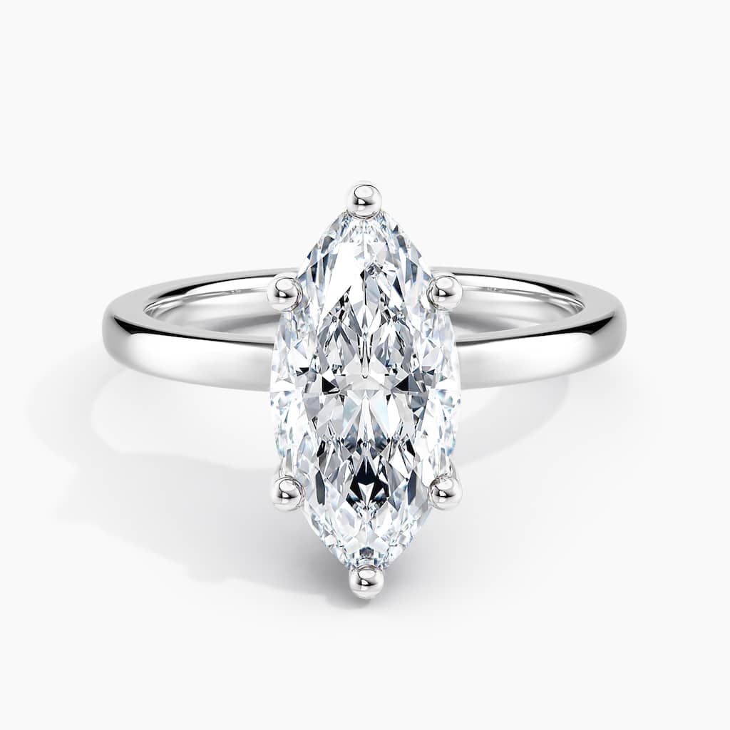 Auriya 14k Gold 1.00ctw Marquise Hidden-Halo Lab Grown Diamond Engagement Ring