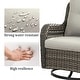 preview thumbnail 86 of 110, Pocassy 3-Piece Outdoor Swivel Bistro Set, Wicker Rocking Chairs