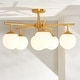 preview thumbnail 12 of 17, SAFAVIEH Lighting Briette Flush Mount - 26" W x 26" D x 15" H