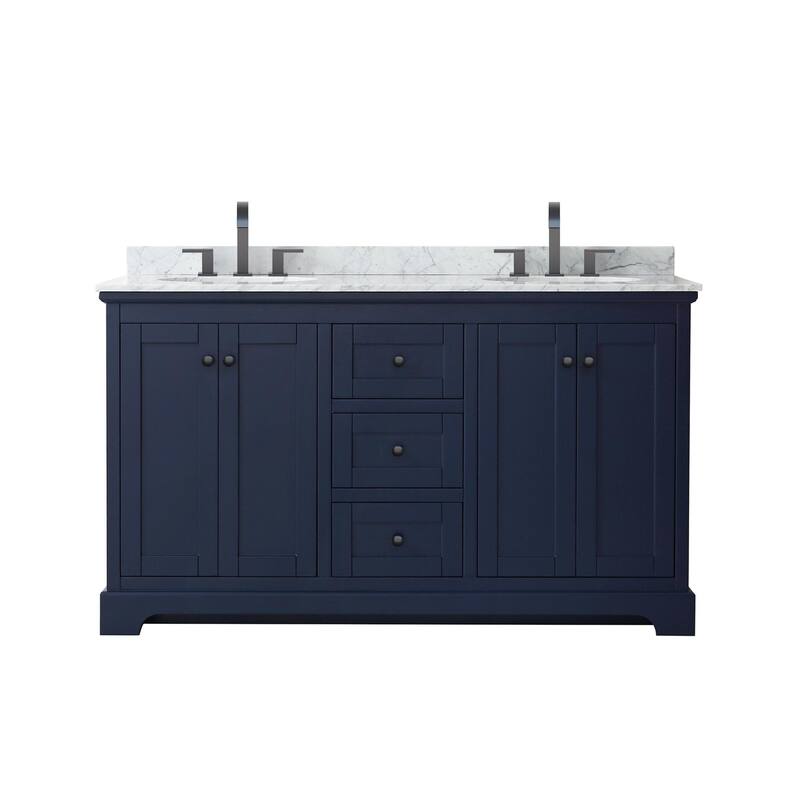 Wyndham Collection Avery 60" Free Standing Double Basin Vanity Set