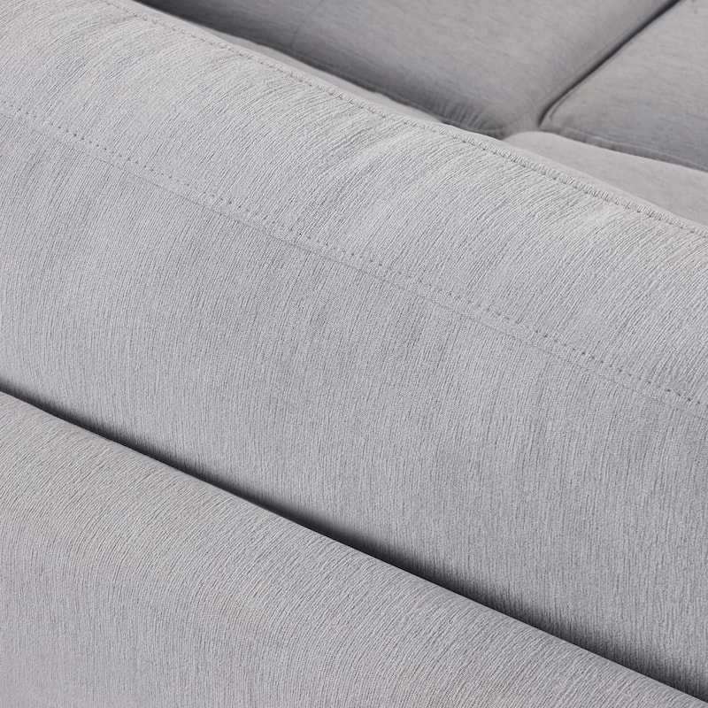 108.3" 6-Seater U-Style Sofa with Pull-Out Bed & USB Ports
