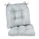 preview thumbnail 36 of 37, Klear Vu Wicker Solarium Indoor/Outdoor Tufted Chair Cushion Set (2 Pack) Grey
