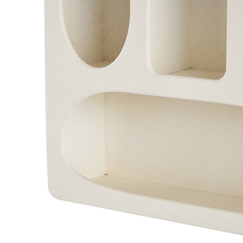 Cream or Black Wood 4 Shelf Geometric Room Wall Shelf