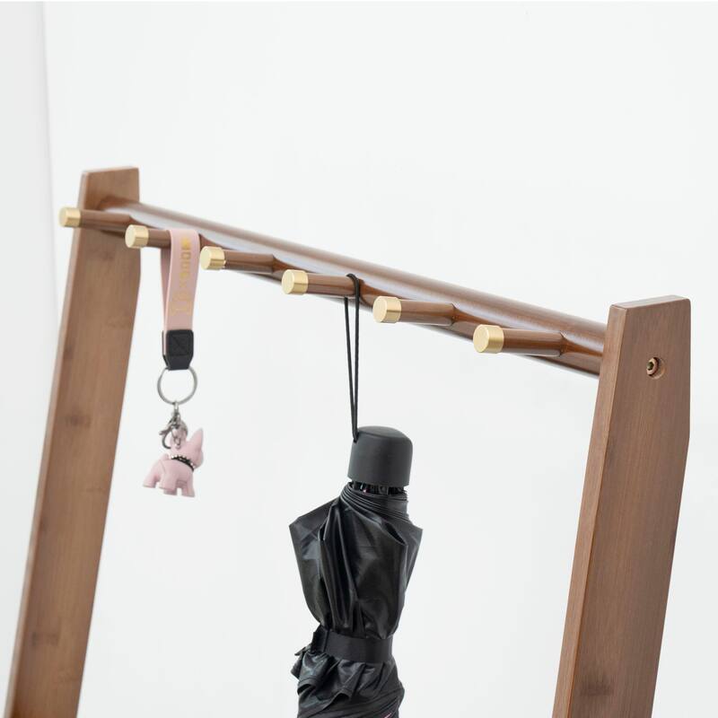 Bamboo Hall Tree with Bench and Shoe Storage