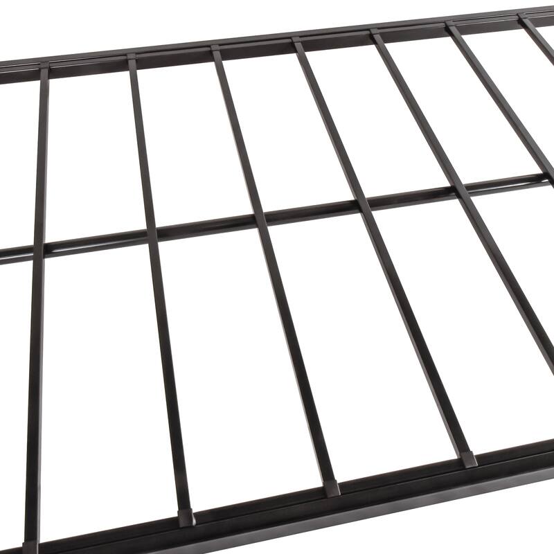 Twin over Twin Metal Bunk Bed, Frame with Ladder, Space-Saving Design for Bedroom