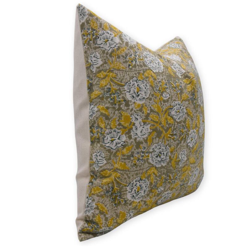 Fabdivine Cotton Handmade Square Vintage Block print pillow cover