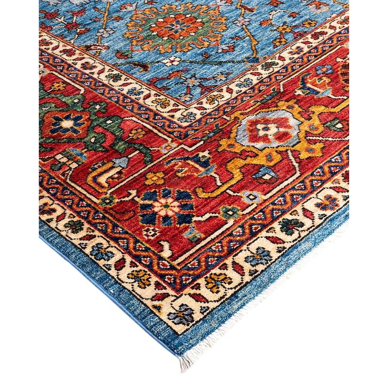 Serapi One-of-a-Kind Hand-Knotted Area Rug - Light Blue, 8' 1" x 9' 8" - 8' 1" x 9' 8"