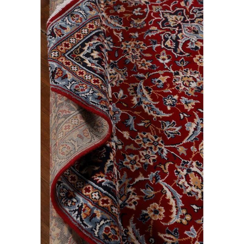 Red Kashan Turkish Area Rug Traditional Machine Made Carpet - 9'6" x 12'10"