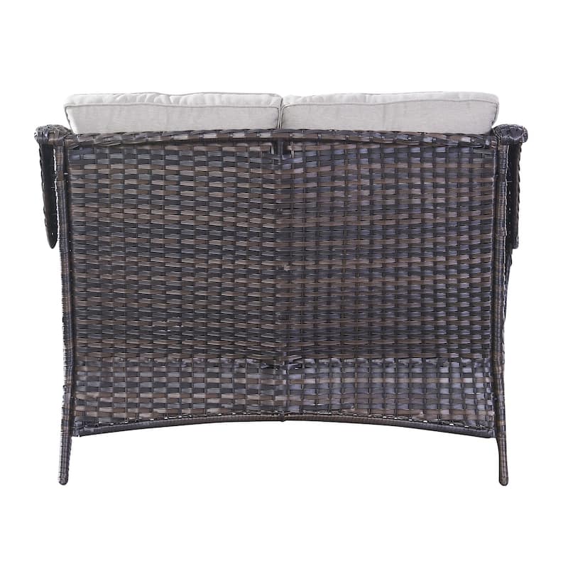 Gymojoy Outdoor Furniture Patio Sofa Loveseat Rattan Sofa Garden Sofa