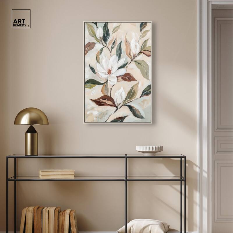 Soft Magnolia I Canvas by Art Remedy