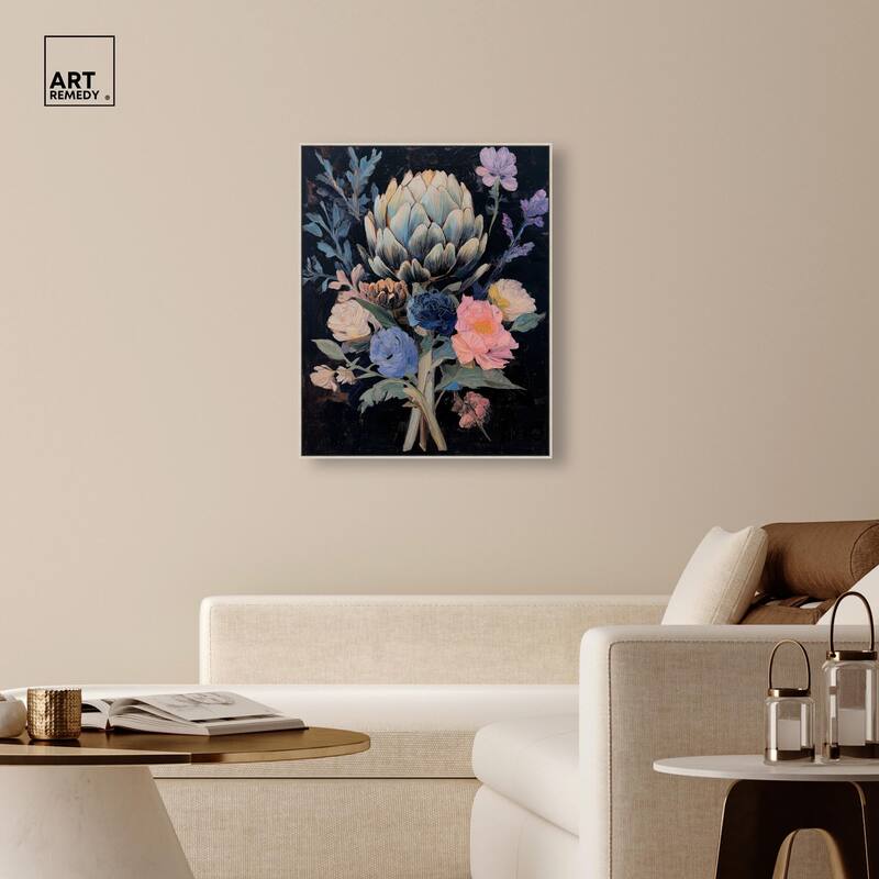 Moody Artichoke I Canvas by Art Remedy