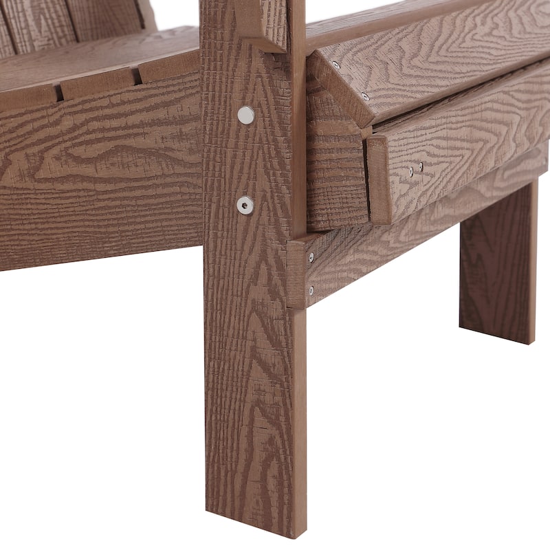 Hurley Folding Poly Adirondack Chair with Pull-out Ottoman (Set of 2)