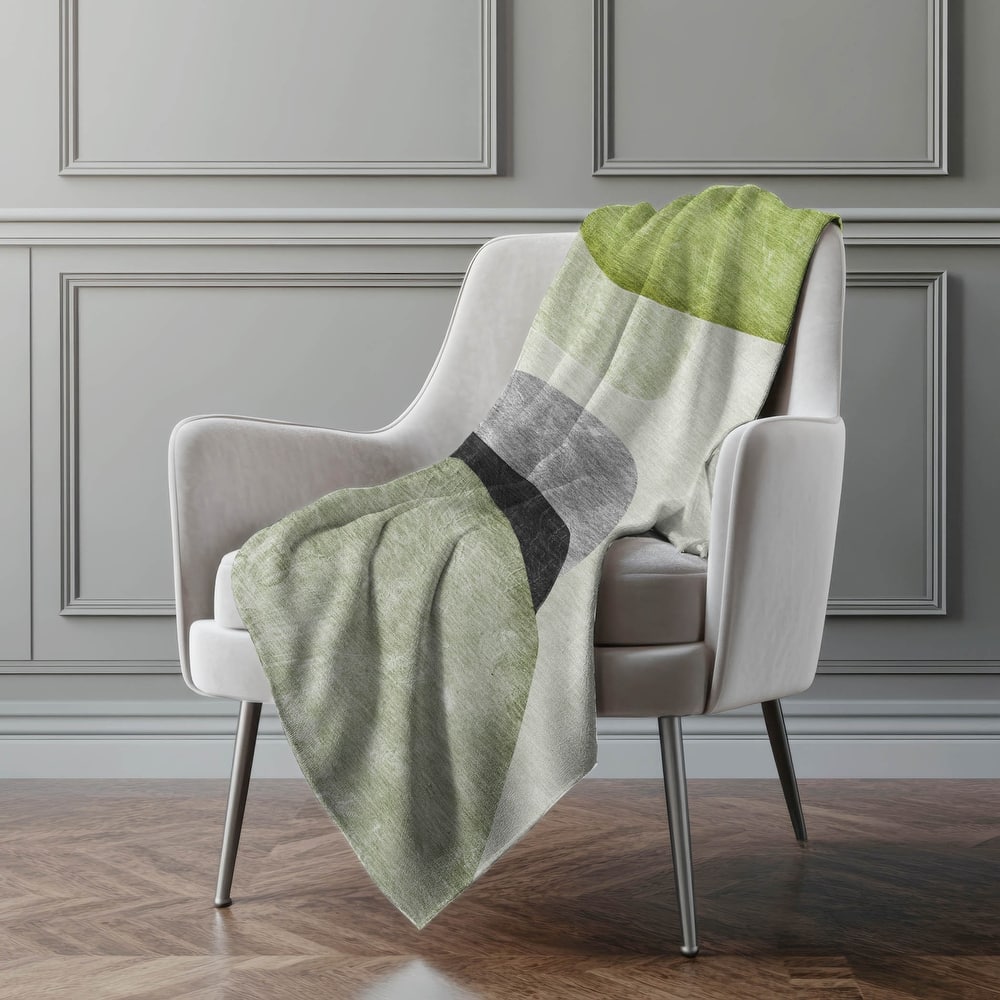 Premium Machine Washable Modern Contemporary Sherpa Throw Blanket