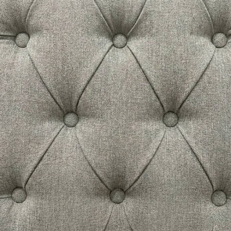 Coldspring Light Grey Roll-top Tufted Dining Chair (Set of 2)