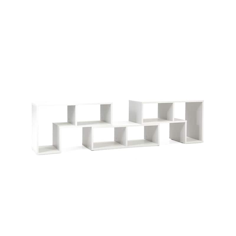 3 Pieces TV Stand Console Entertainment Center for TVs up To 65 Inch with Bookcase Shelves - 26.5" x 12" x 17" (L x W x H)