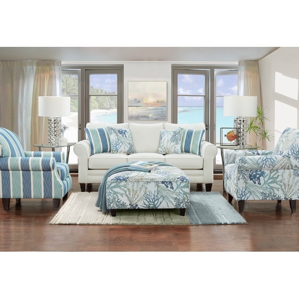 Coral print hotsell accent chair