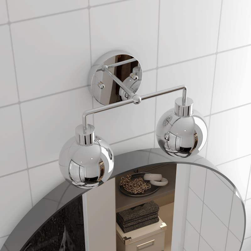 OROMA HOME 2-Light Metal Bathroom Vanity Light E26 Bulb Base 110V - N/A