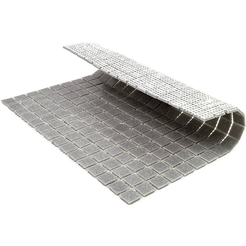 Apollo tile 12" x 12" Dune Glossy Stone Gray Glass Tile (20 sq ft/case) - 20 Pack