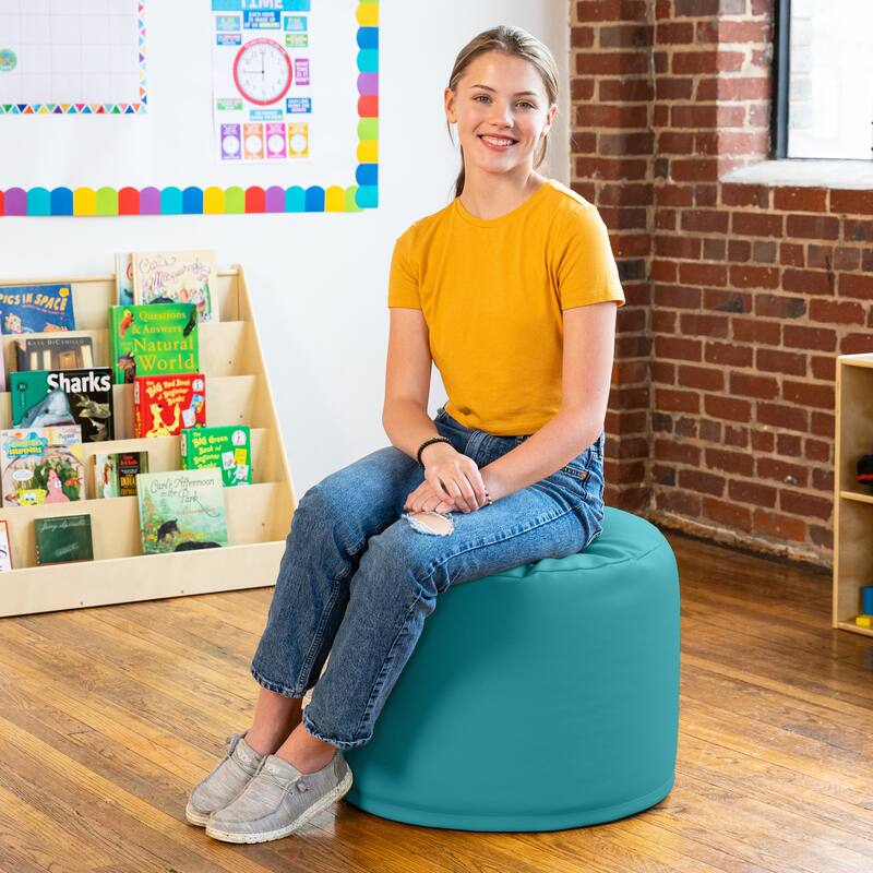 Jaxx Spring Modular Pouf Classroom Bean Bag Seat, Premium Vinyl