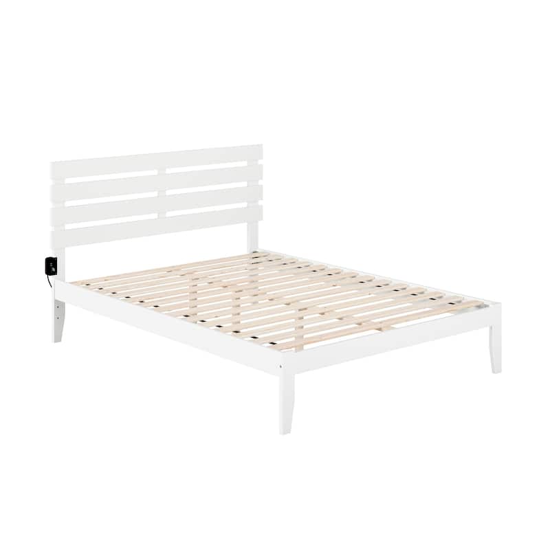 Oxford Platform Bed with USB Charger